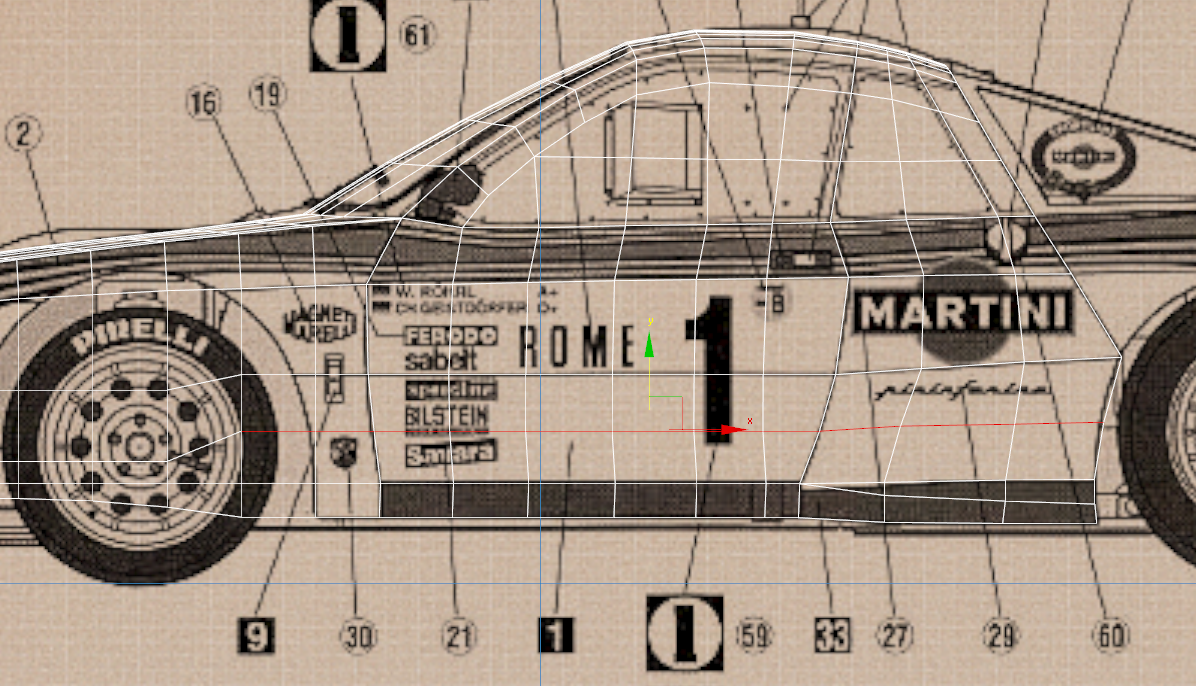 Lancia Rally Car 3d modeling tutorial 45