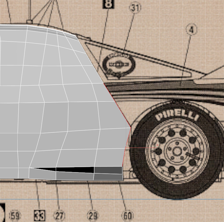 Lancia Rally Car 3d modeling tutorial 47
