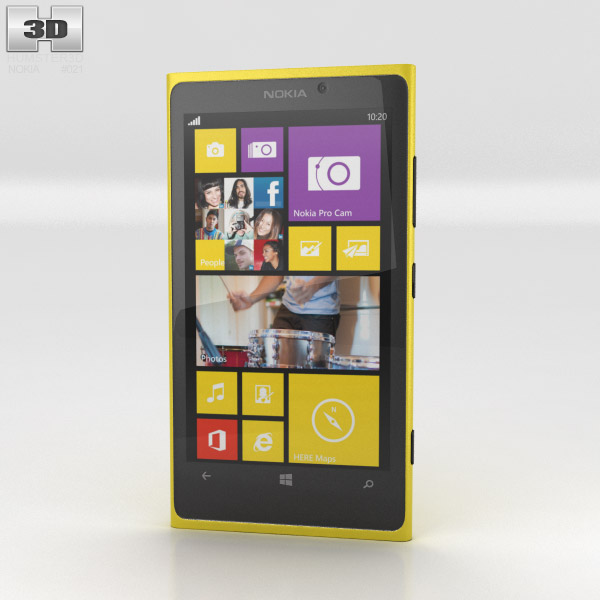 Nokia Lumia 1020 Amarelo Modelo 3d