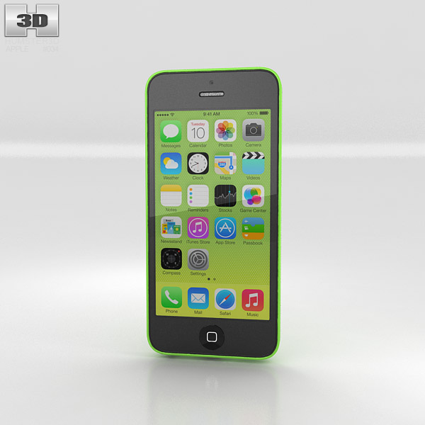 Apple iPhone 5C Green Modèle 3D