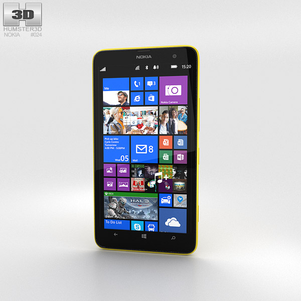 Nokia Lumia 1320 Giallo Modello 3D