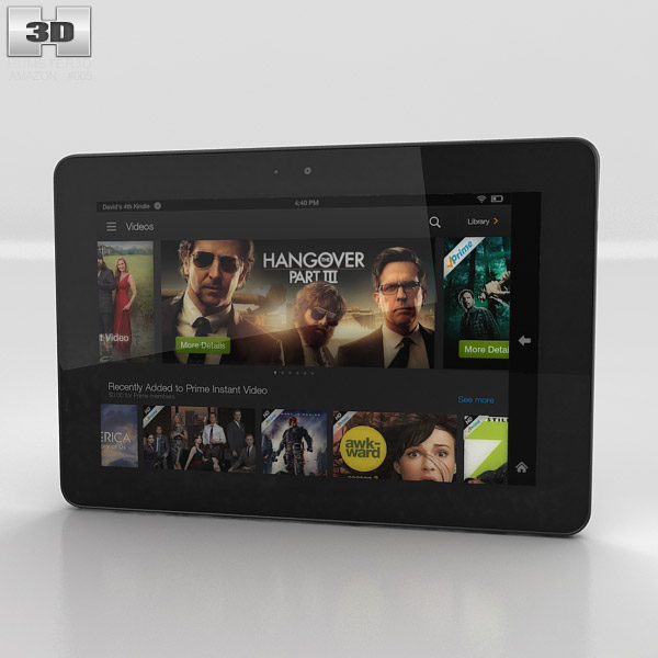 Amazon Kindle Fire HDX 7 inches 3D model