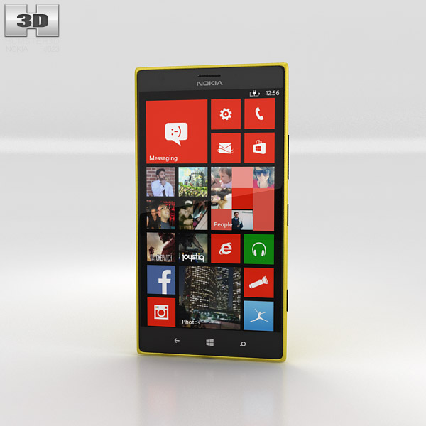 Nokia Lumia 1520 Gelb 3D-Modell