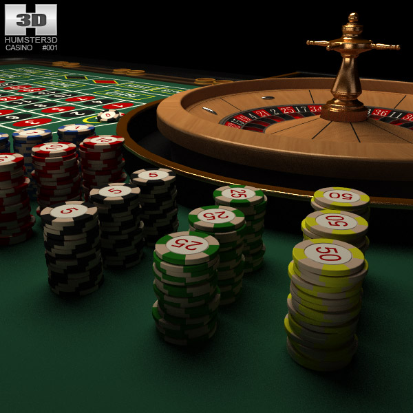 Casino Roulette Table 3D model