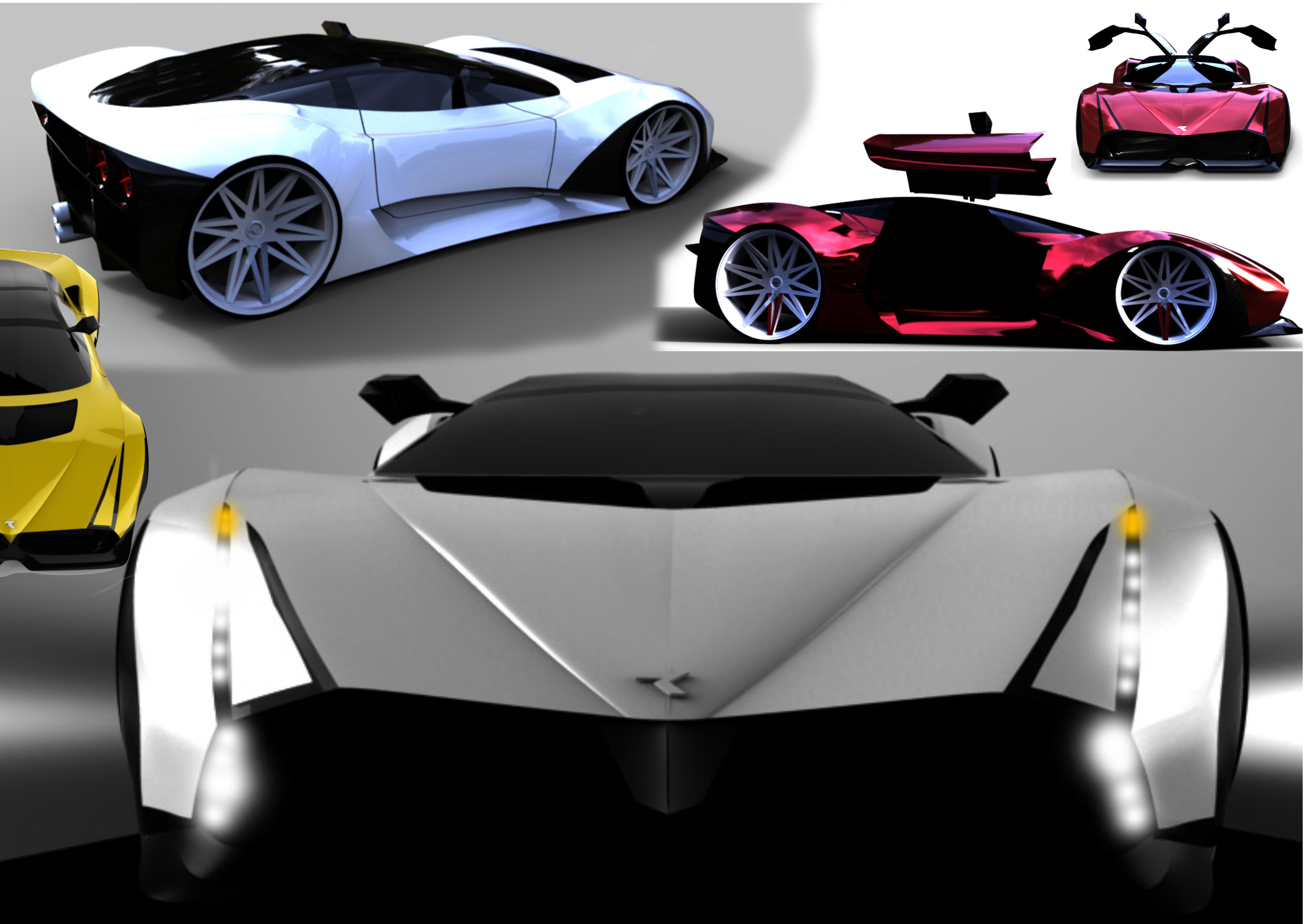 Concept car - black Hawk 3d art