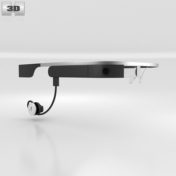 Google Glass with Mono Earbud Shale 3D model