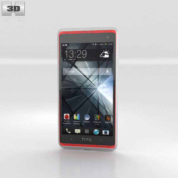 HTC Desire 600 白色的 3D模型