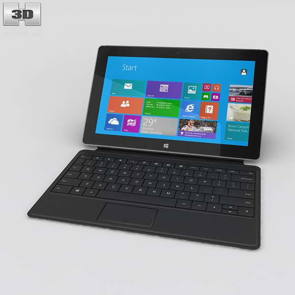Microsoft Surface 2 with Type Cover 3D model