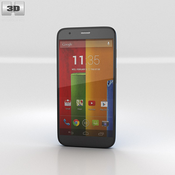 Motorola Moto G Cyan 3D 모델 
