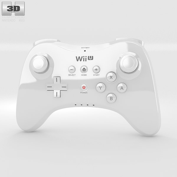 Nintendo Wii U Controller Pro 3d model