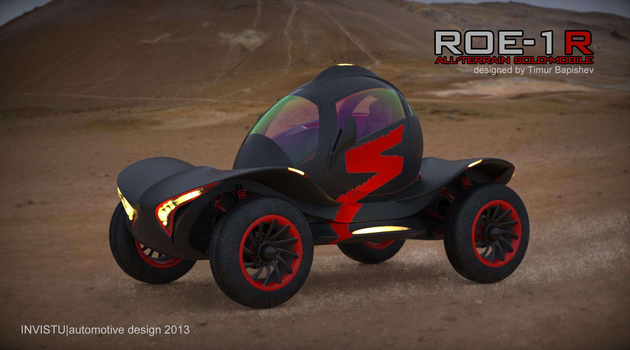 ROE-1R all terrain solo-mobile 3d art