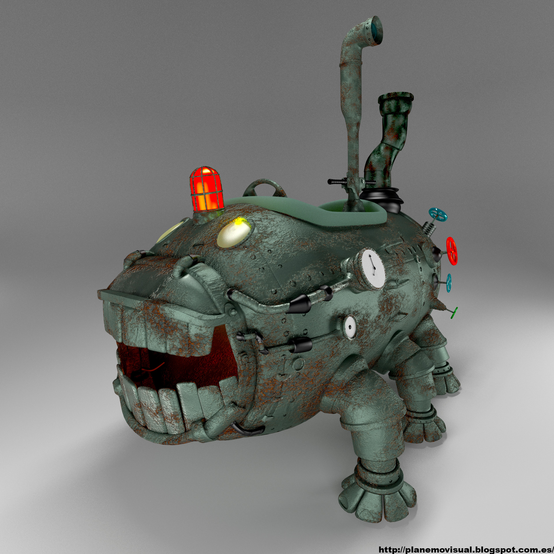 Tank with legs 3d art