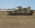 M1A2 Abrams 3d model side view