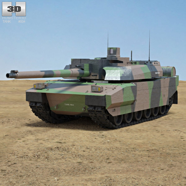 勒克萊爾主戰坦克 3D模型