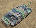 Leclerc tank 3d model top view