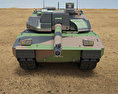 Leclerc tank 3d model front view