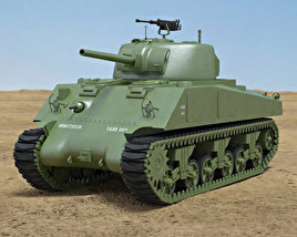 M4A2 Sherman Modèle 3D