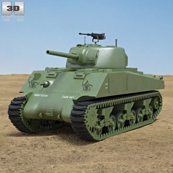 M4A2 Sherman 3D model
