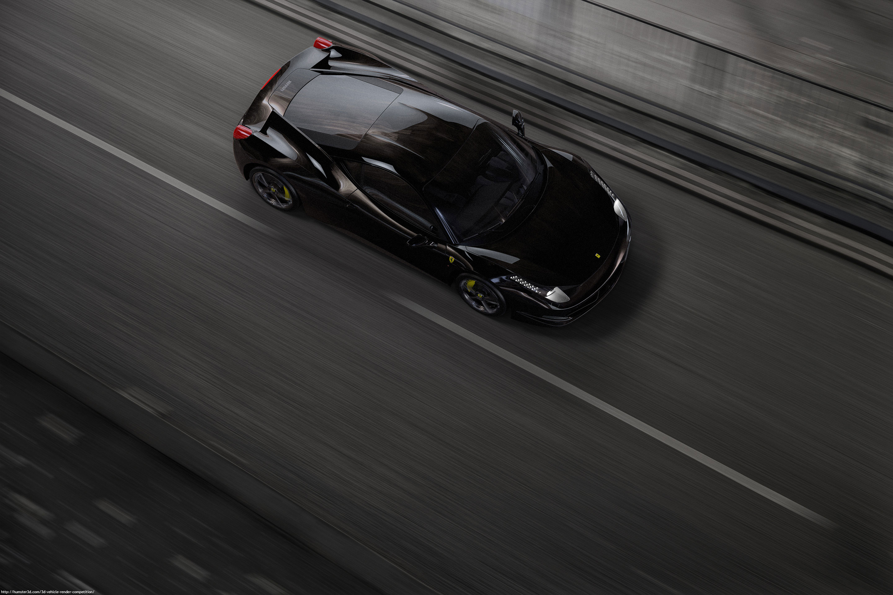 Black Ferrari 3d art