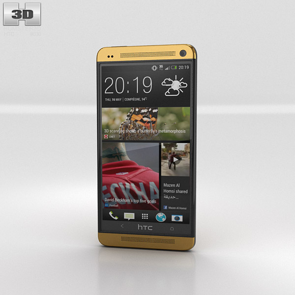 HTC One Gold Edition 3D model