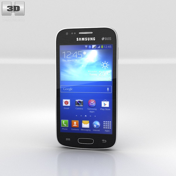 Samsung Galaxy Ace 3 黑色的 3D模型