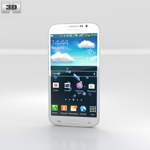 Samsung Galaxy Mega 5.8 Weiß 3D-Modell