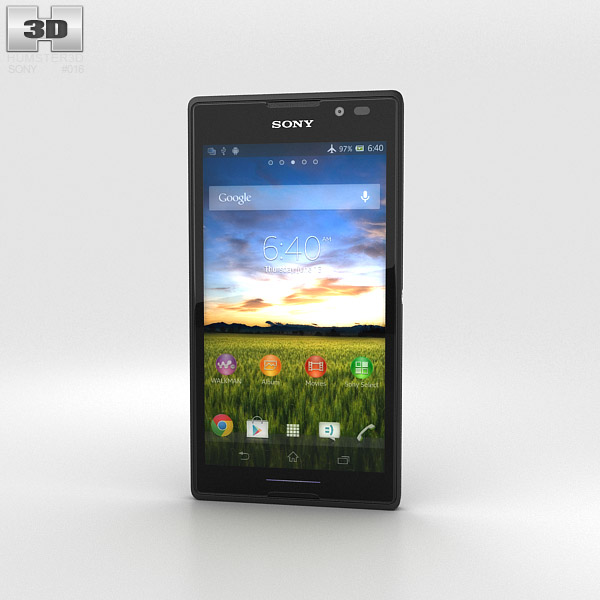 Sony Xperia C 3D модель