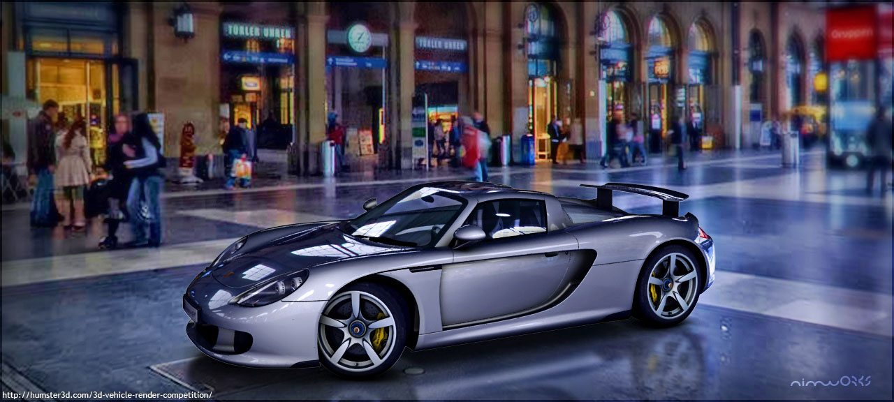 CG rendering of Porsche 911 Carrera GT 3d art