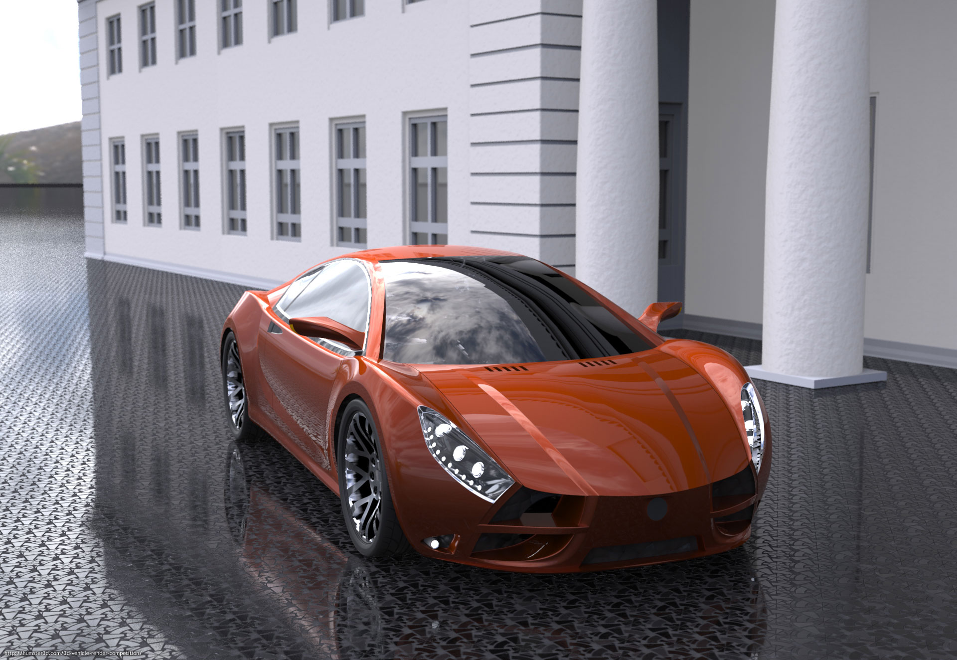 Sportscar concept 3d art