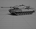 Leopard 2A6 3d model wire render