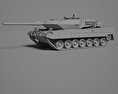 Leopard 2A6 3d model clay render