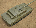 公羊主戰坦克 3D模型 顶视图