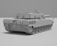 公羊主戰坦克 3D模型 clay render