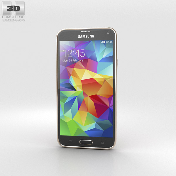 Samsung Galaxy S5 Gold 3Dモデル