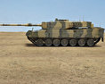 Leopard 2A4 3d model side view