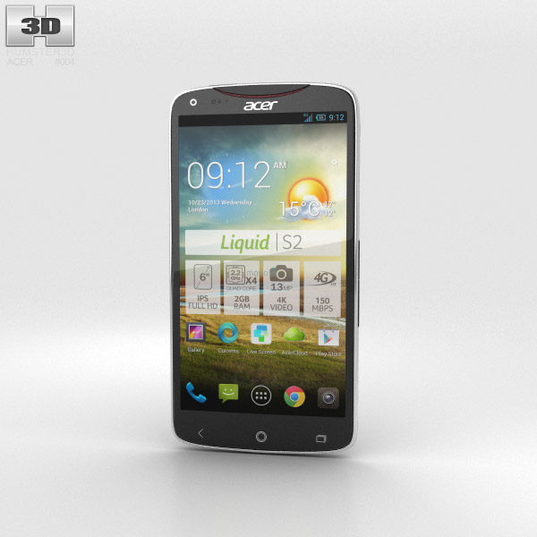 Acer Liquid S2 黑色的 3D模型
