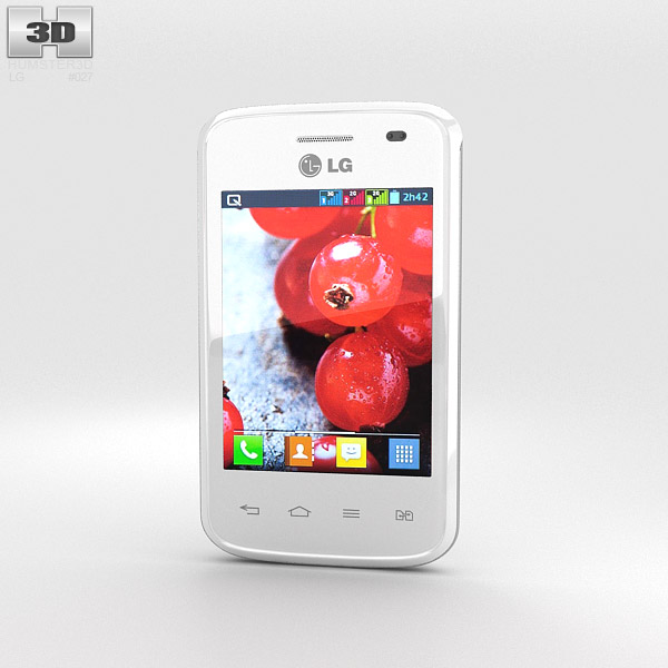 LG Optimus L1 II TRI White 3D model