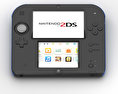 Nintendo 2DS Black + Blue 3d model