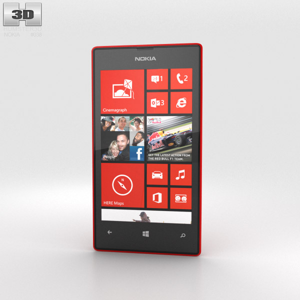 Nokia Lumia 520 Red Modèle 3D