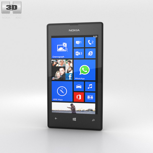 Nokia Lumia 525 Black 3d model