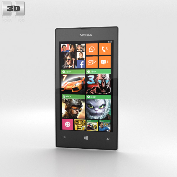 Nokia Lumia 525 白い 3Dモデル