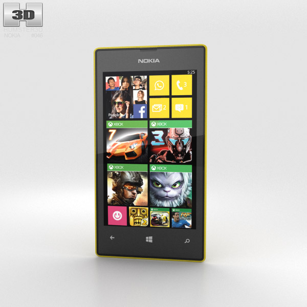 Nokia Lumia 525 Yellow 3d model