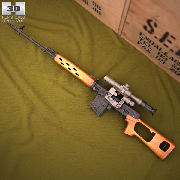 Dragunov Sniper Rifle (SVD) Modèle 3D
