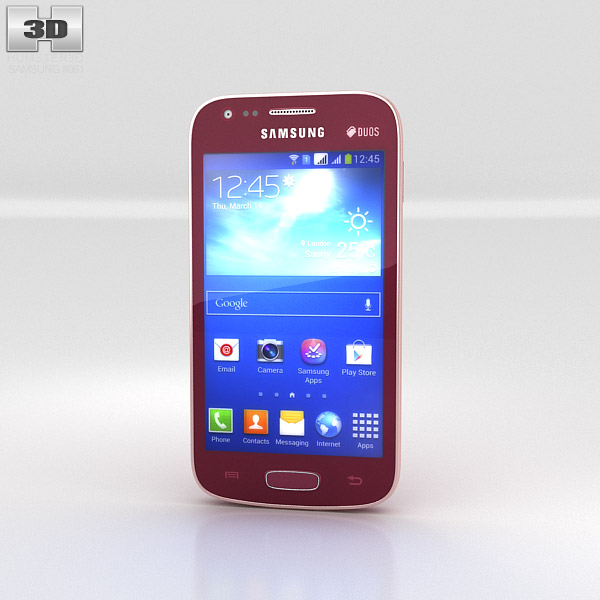 Samsung Galaxy Ace 3 Red 3D модель