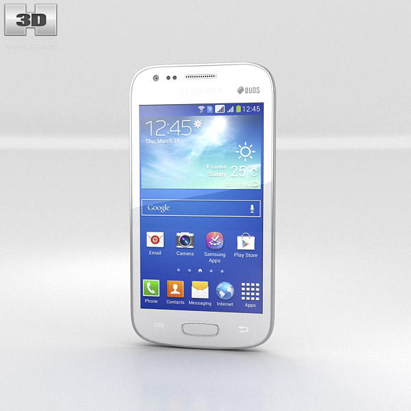 Samsung Galaxy Ace 3 Bianco Modello 3D