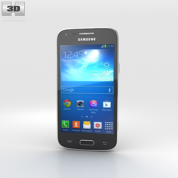 Samsung Galaxy Core Plus Black 3D 모델 