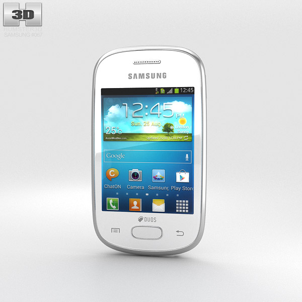 Samsung Galaxy Star 白色的 3D模型
