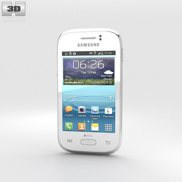 Samsung Galaxy Young White 3D-Modell