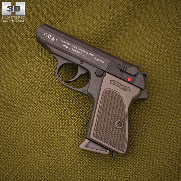 Walther PPK Modelo 3d