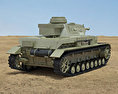 Panzerkampfwagen IV 3D-Modell Rückansicht
